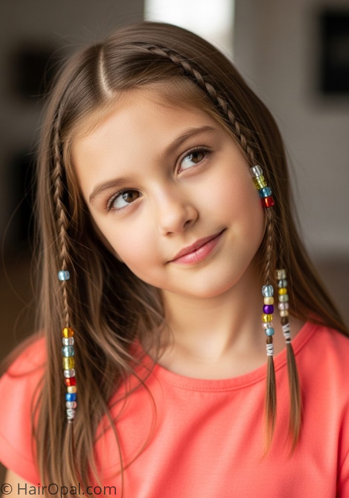 Young girl with straight hair baby braids baby kaylee hairstyle straight hair tutorial