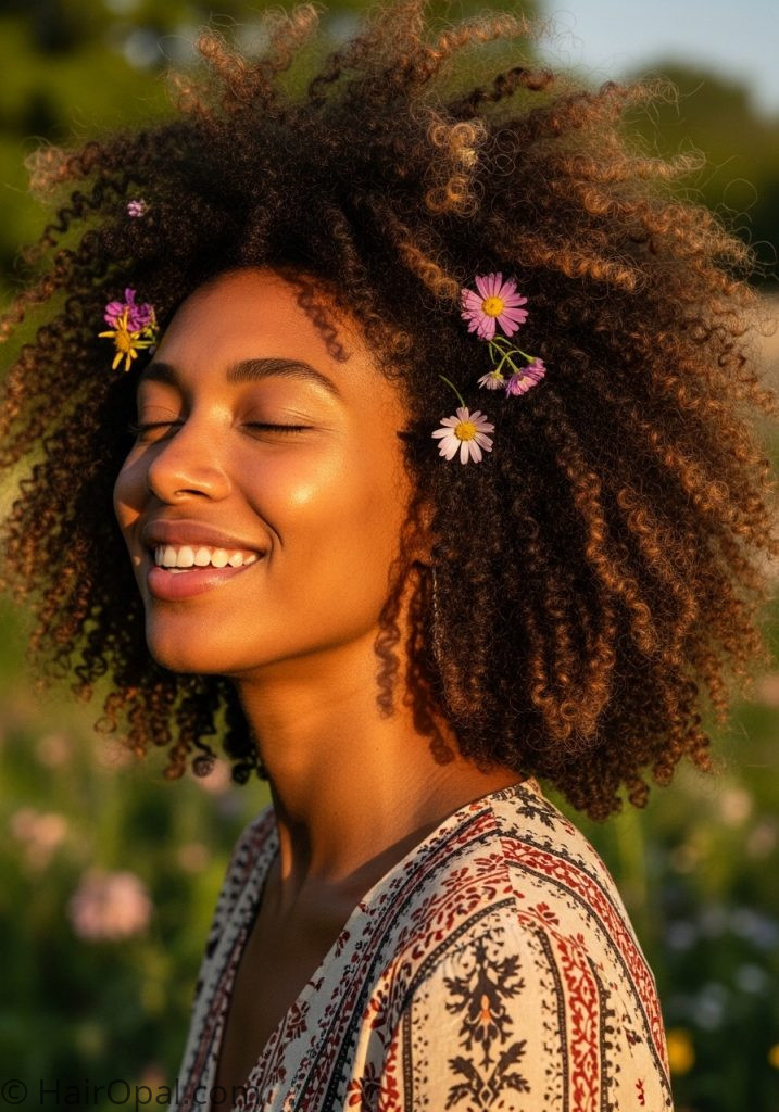 Black woman with natural hair boho look natural hairstyles for black women boho free