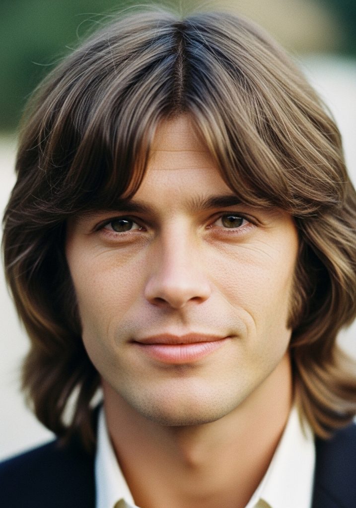  Man with layered hair and curtain bangs gents long hair style, romantic look 2026