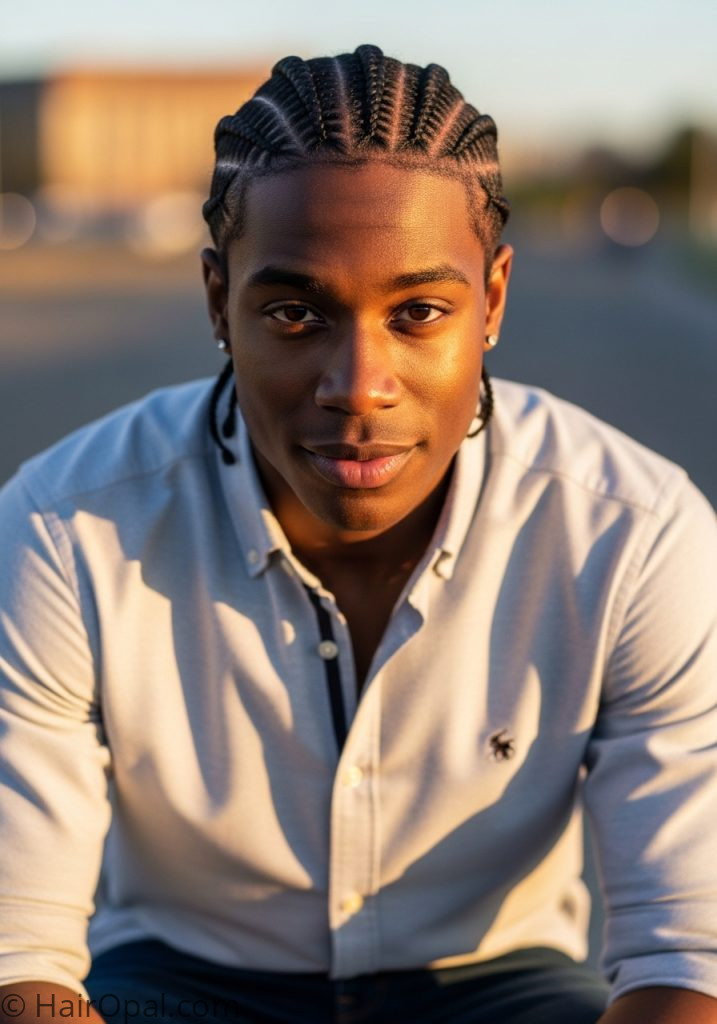 Man with cornrow braids hair styles for men braids