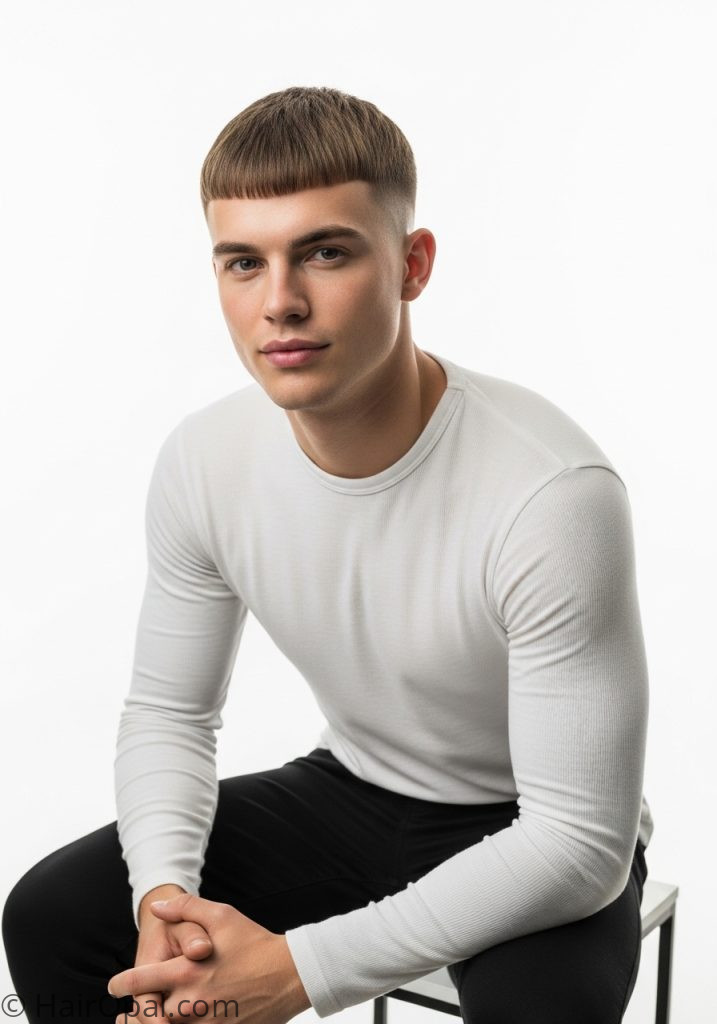 Man with French crop hair styles for men short