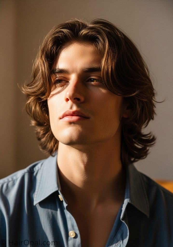  Man with curtain bangs hair styles for men long hair medium length