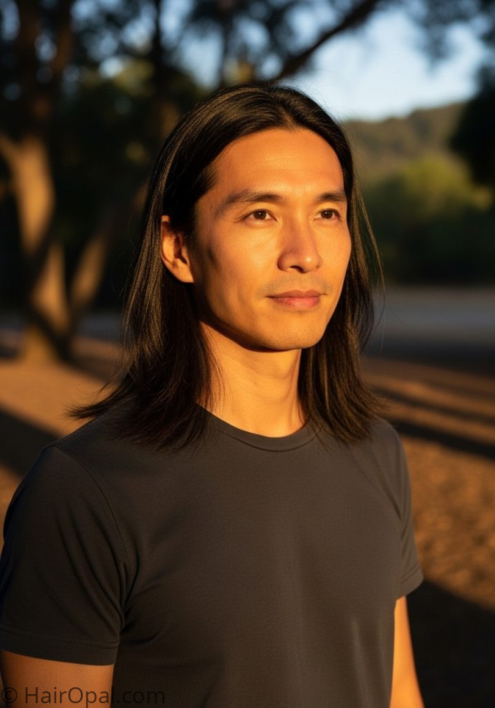 Man with long straight hair hair styles for men with straight hair long hair