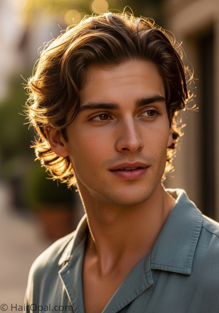 Man with medium length textured cut hair styles for men medium length