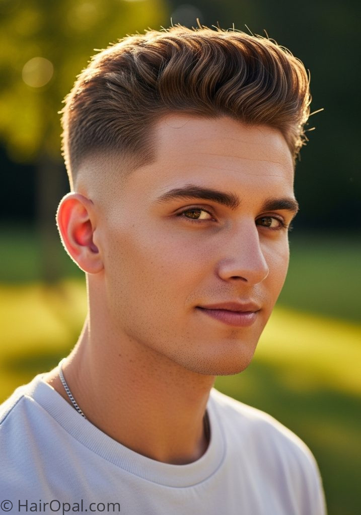 Man with skin fade textured top hair styles for men short