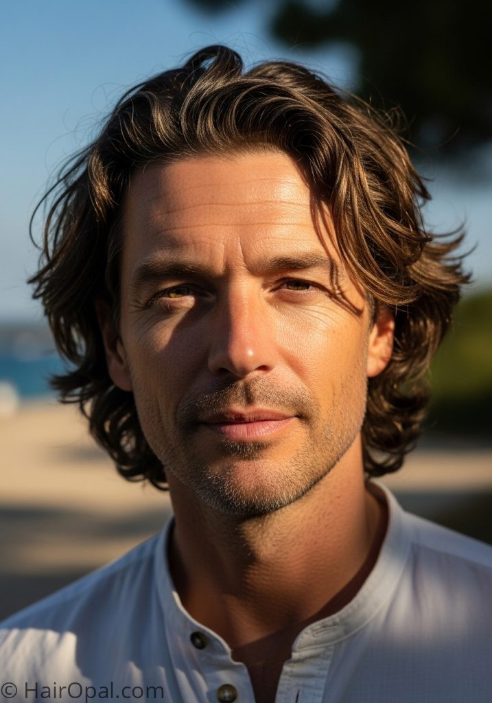 with wavy medium hair hair styles for men medium length straight hair