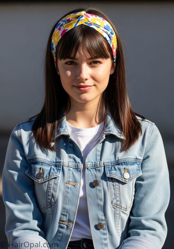 Young woman with headband half up headband hairstyles kids school easy