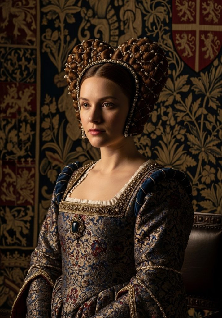  Woman with horned headdress historical hairstyles medieval women 15th century art