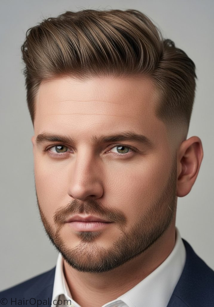 Man with textured medium cut medium haircuts for round faces men layered