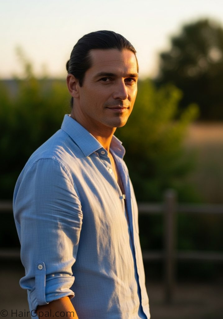  Man with man bun mens hair styles long medium