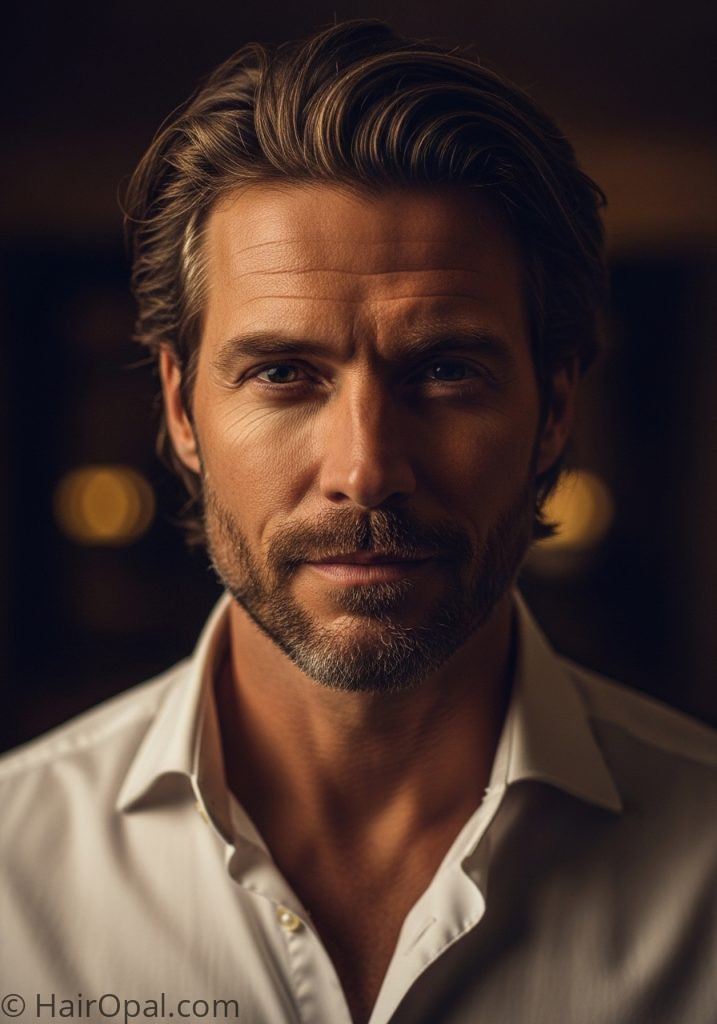 Man with medium hair and beard mens hair styles with beard medium