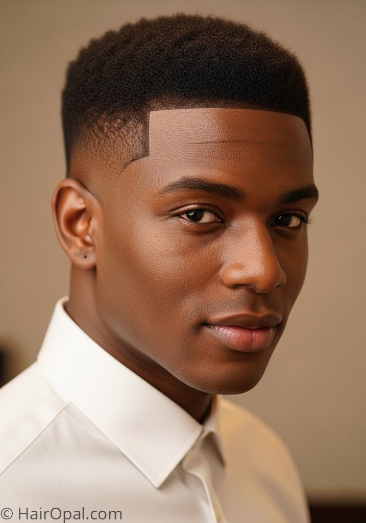  Man with taper fade line up mens hair styles short 2026