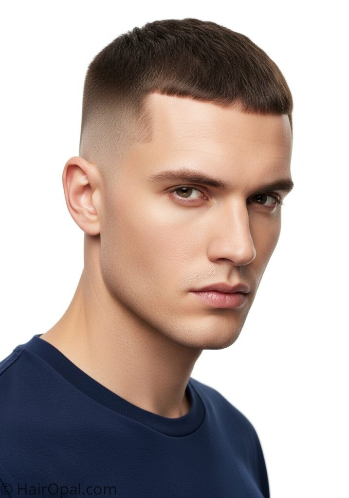  Man with crew cut taper mens short hairstyles fade crew cuts no fade