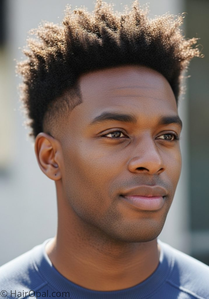  Man with short curly fade mens short hairstyles curly fade