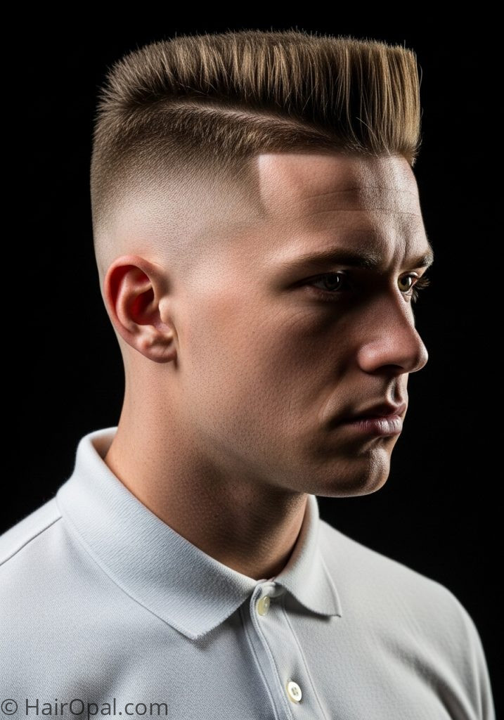 Man with high and tight fade mens short hairstyles fade crew cuts
