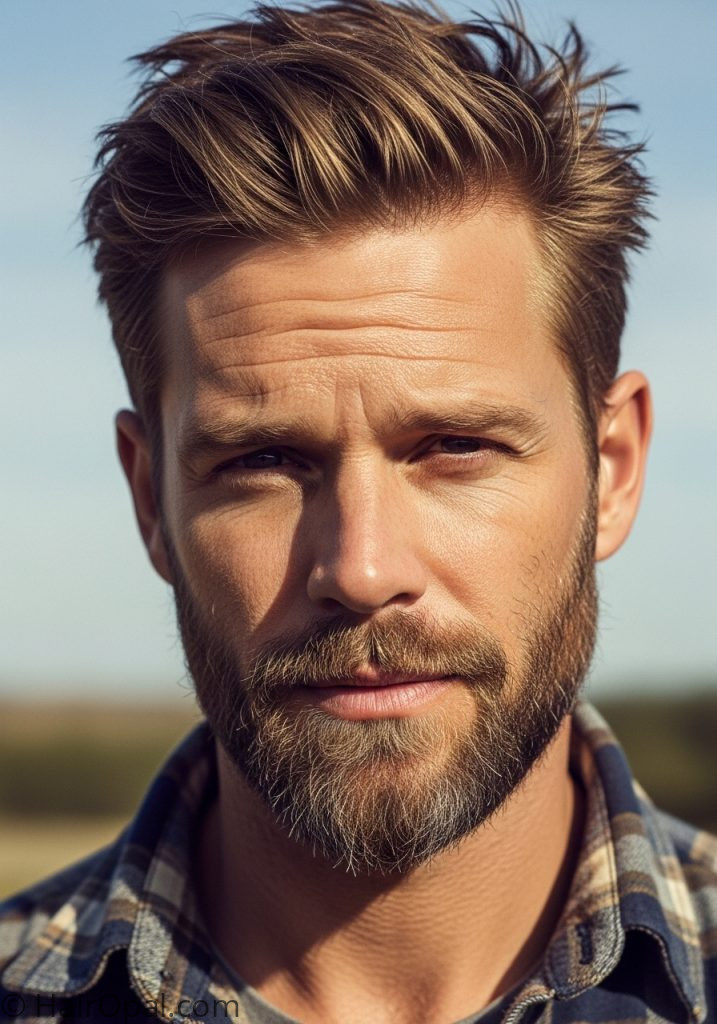 Man with messy short hair beard mens short hairstyles messy with beard