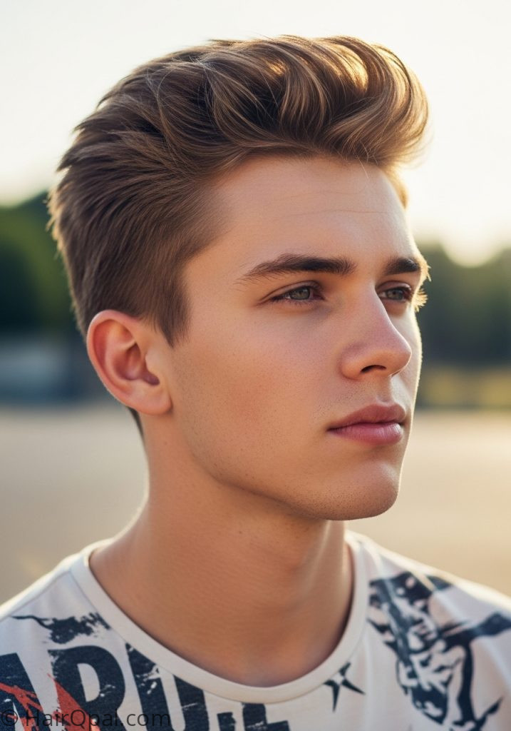 Man with messy textured short hair mens short hairstyles messy wavy