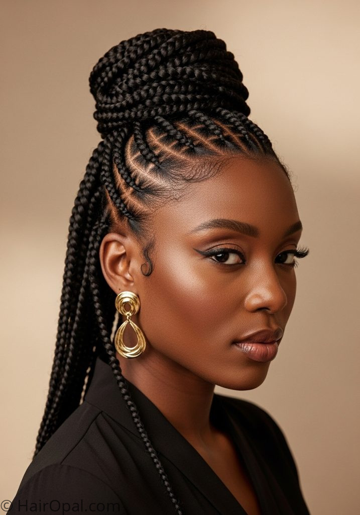 Black woman with flat twist updo natural hairstyles for black women updo