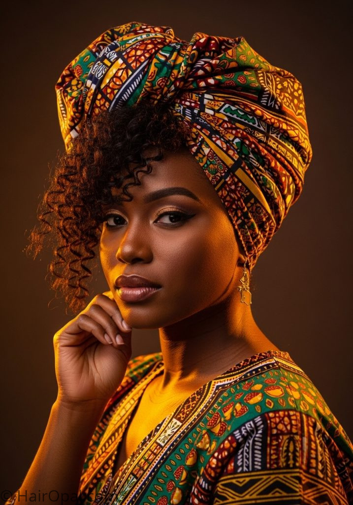 Black woman with headwrap natural hairstyles for black women easy updo