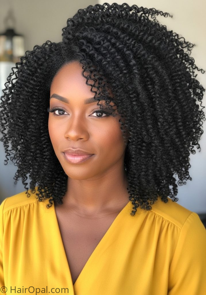 Black woman with 4c wash and go natural hairstyles for black women 4c