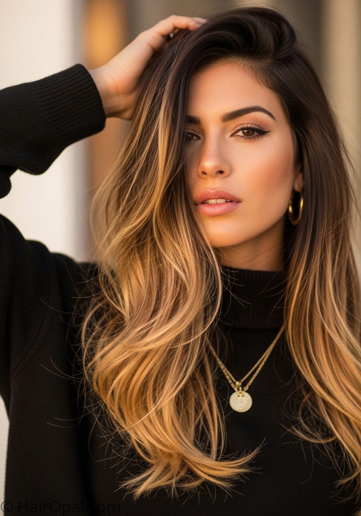 Woman with blonde peekaboo dark hair peekaboo hairstyles blonde ideas