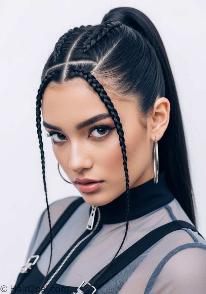 Woman with Rumi crown detail hairstyle half up tutorial easy KPop