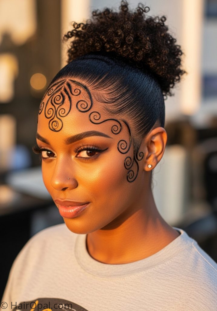 Black woman with slick back baby hairs curly slick back hairstyles curly black women natural