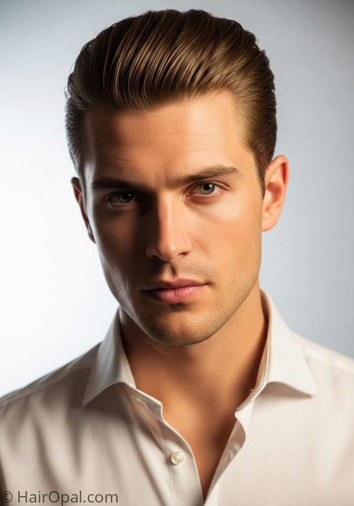 Man with slick back fade slick back hairstyles for men medium