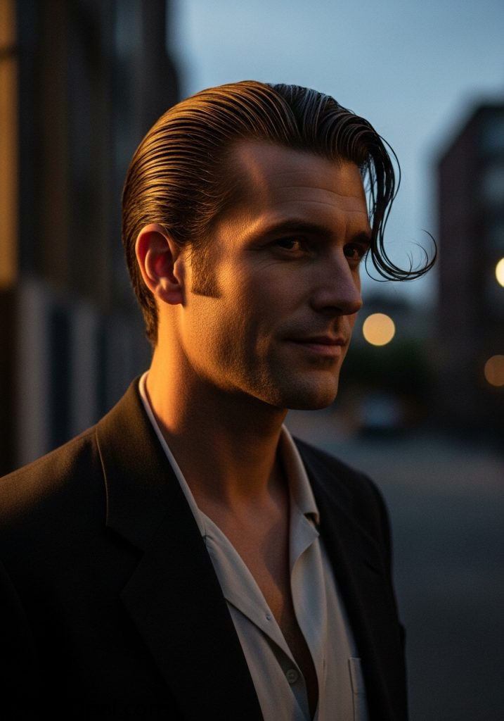 Man with long slick back hair slick back hairstyles men long hair