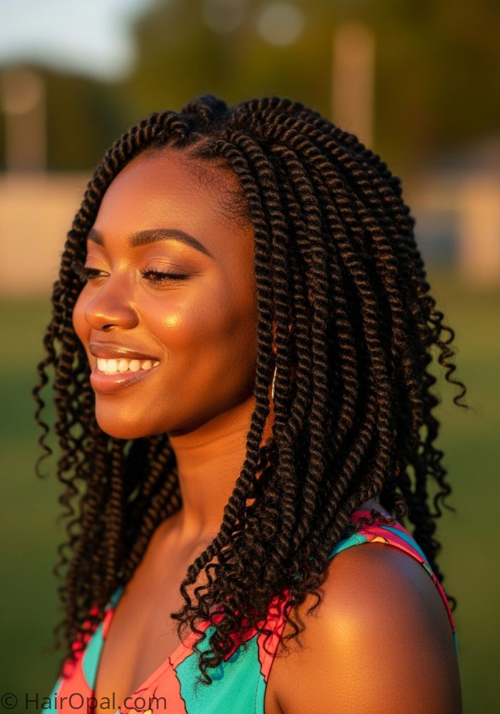 Black woman with twist out summer summer hairstyles for black women twist curls easy
