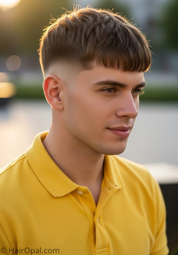 Man with French crop fade summer hairstyles men