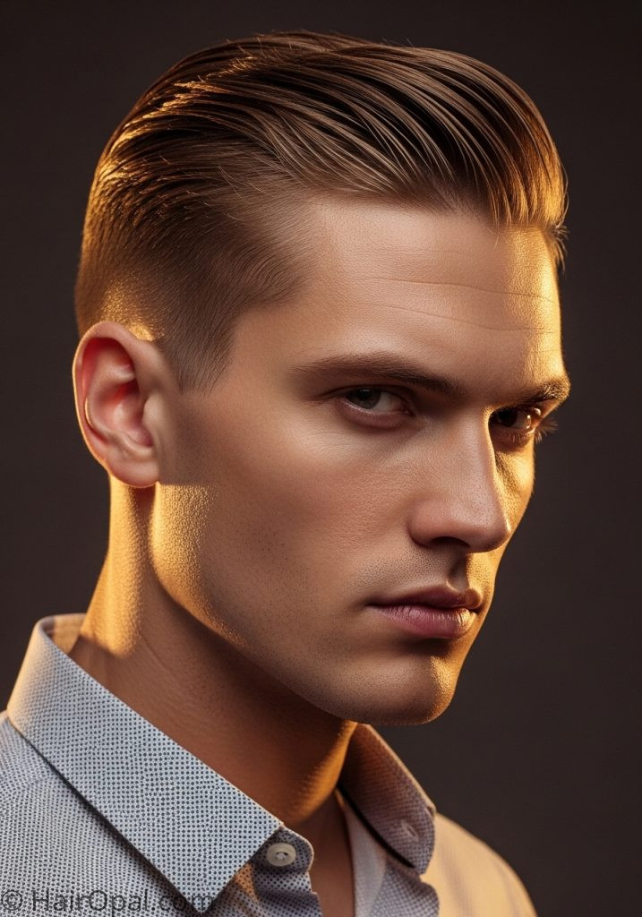 Man with slicked back undercut summer hairstyles men