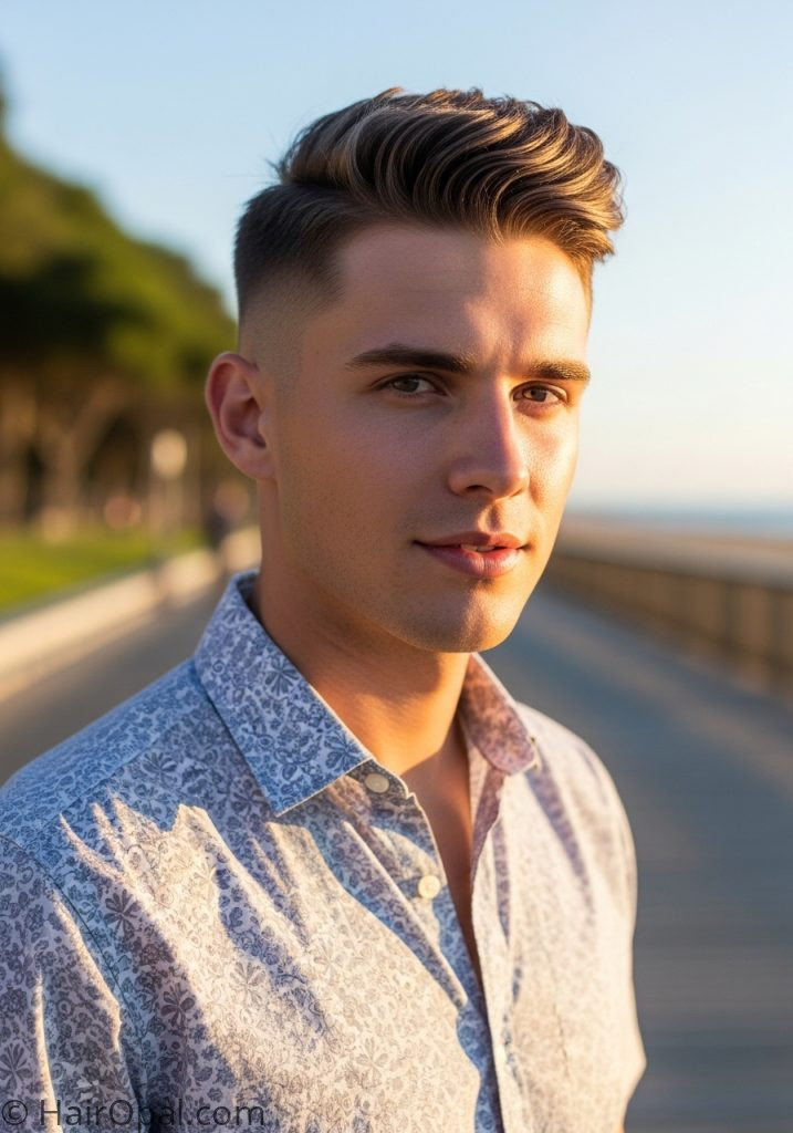 Man with textured crop summer hairstyles men