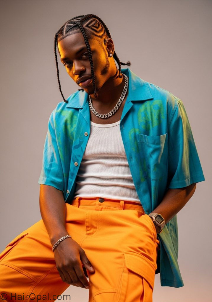 Black man with cornrows y2k black hairstyles men natural