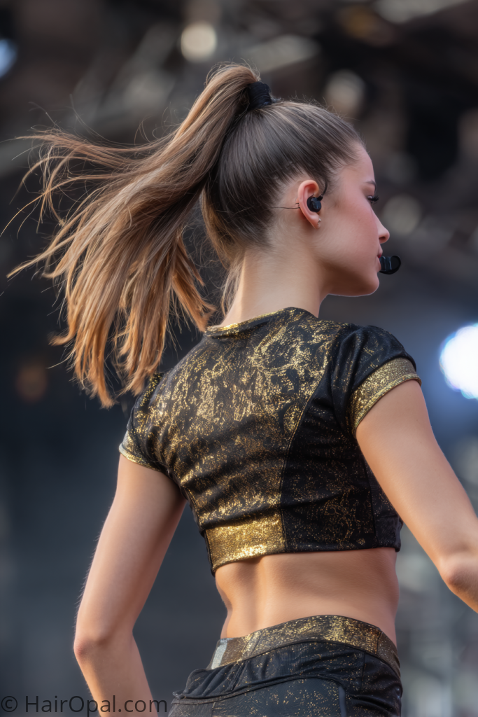 hip hop dance recital hairstyle sleek ponytail sharp edges