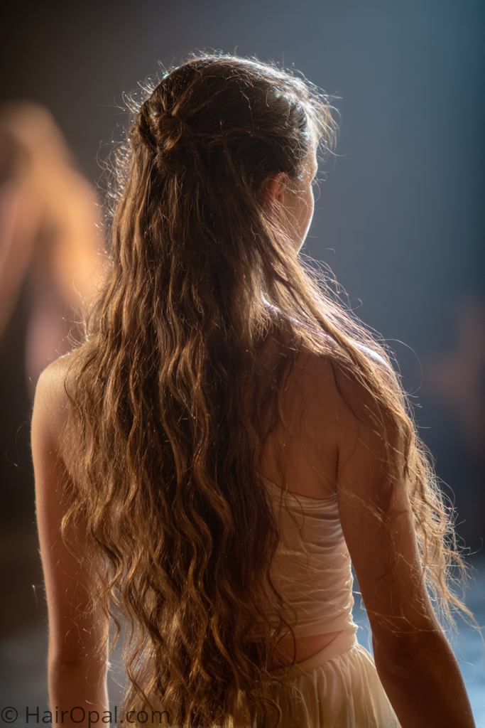  wavy half up dance recital hairstyle romantic and elegant