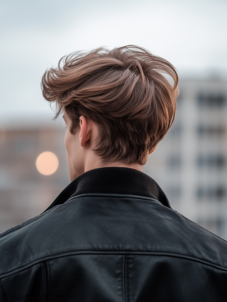 straight hair flow hairstyle men sleek and smooth