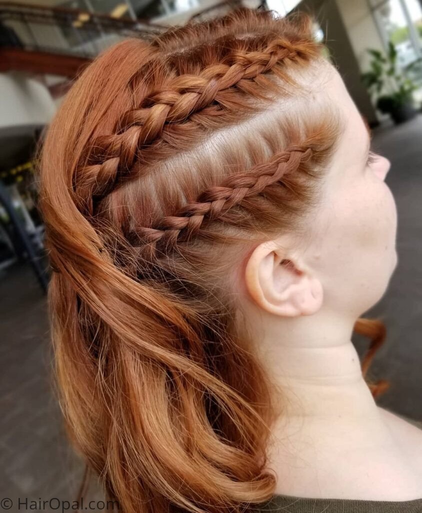 Simple side braid hairstyle for camp