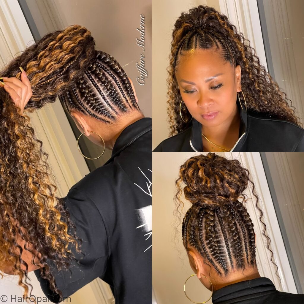 Black girl with a simple braided ponytail back to school hairstyle for middle school