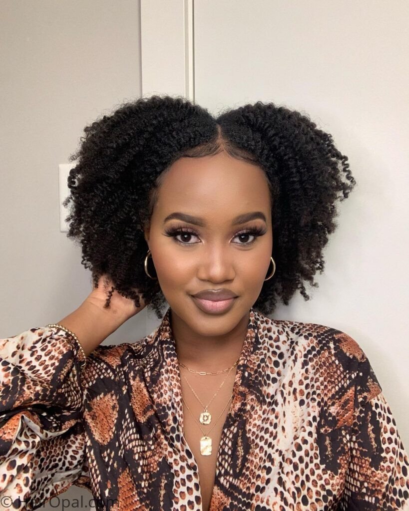 Black teen with a defined twist out natural hairstyle for back to school no braids