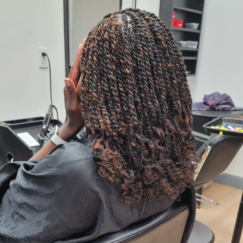 Short hair styled with a twist-back technique for camp