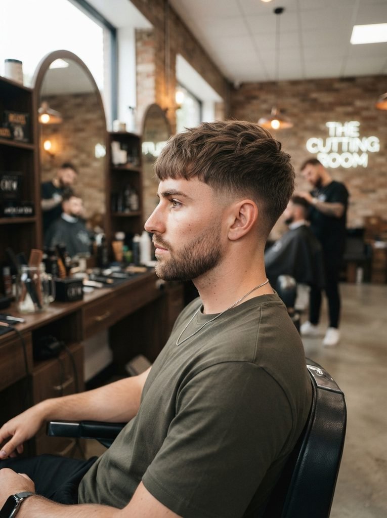 Layered textured crop reflecting 2026 haircut trends